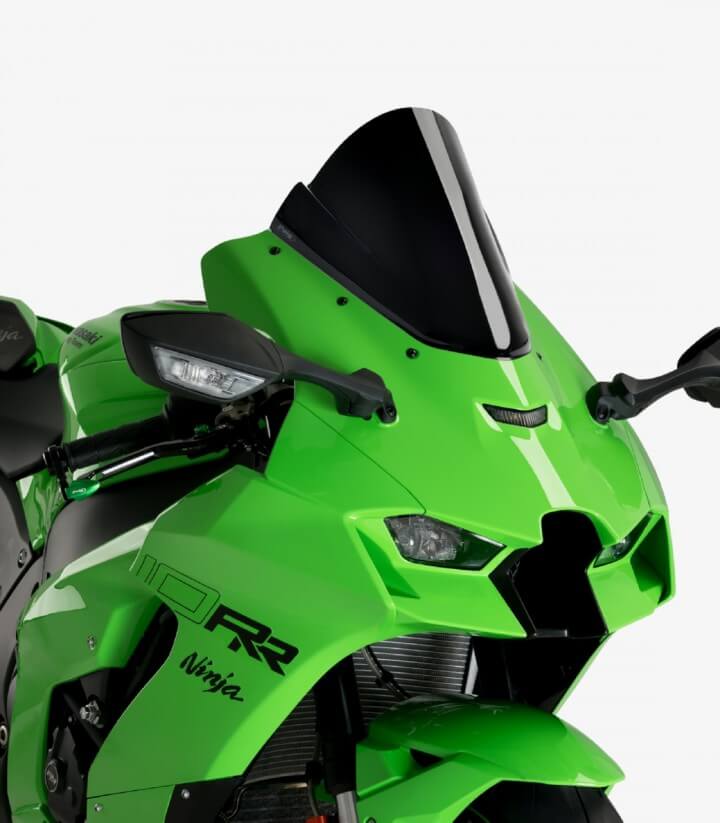 Windschild Puig Z-Racing Kawasaki ZX-10R/RR (21-26) Schwarz 20541N