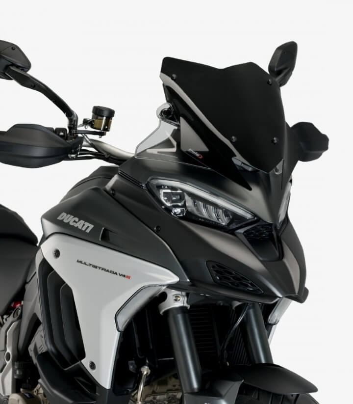 Windschild Puig Sport Ducati Multistrada V4/V4S, V4 Rally/RS (21-26) Schwarz 20729N