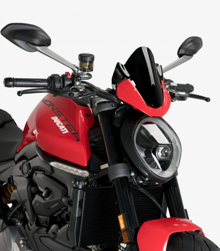 Ducati Monster 937 Puig Sport Black Windshield 20688N