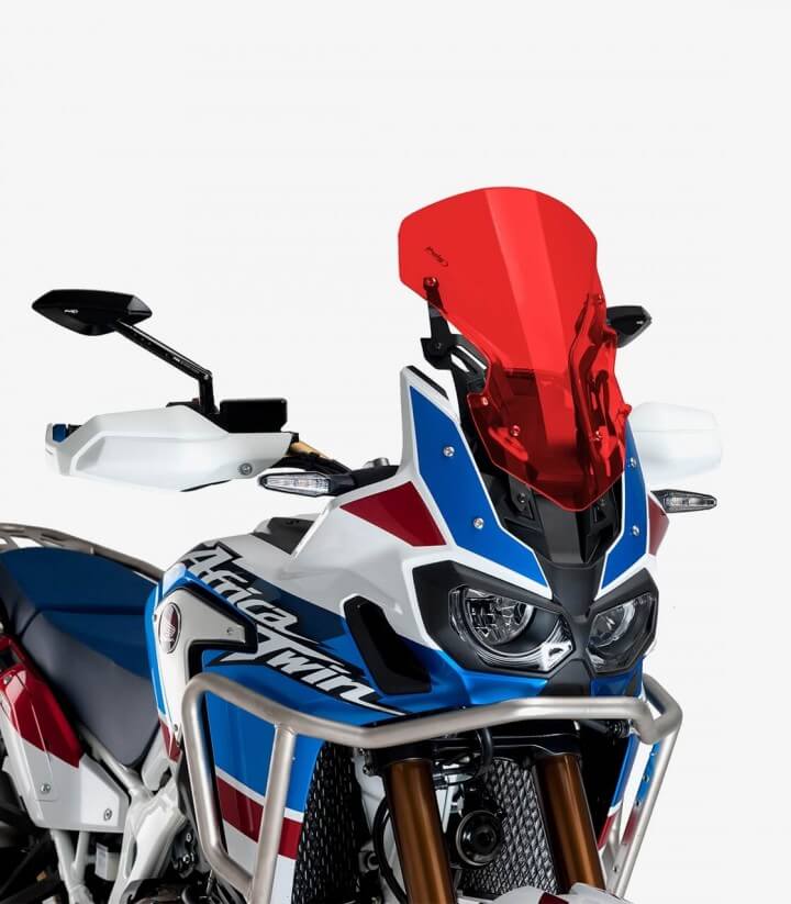 Honda CRF1000L Africa Twin Puig Racing with support Red Windshield 9155R