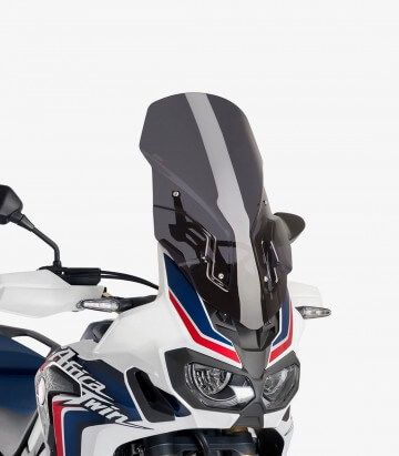 Honda CRF1000L Africa Twin Puig Racing with support Dark Smoked Windshield 9156F