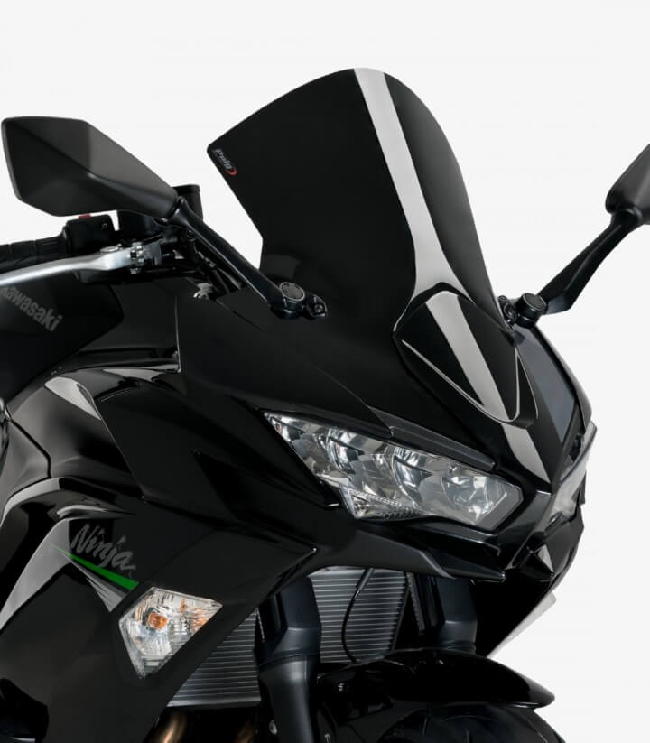 Windschild Puig R-Racer Kawasaki Ninja 650 (20-26) Schwarz 3880N