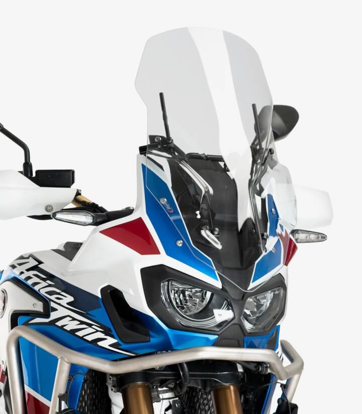 Honda CRF1000L Africa Twin Puig Touring with M.E.M. Transparent Windshield 3714W