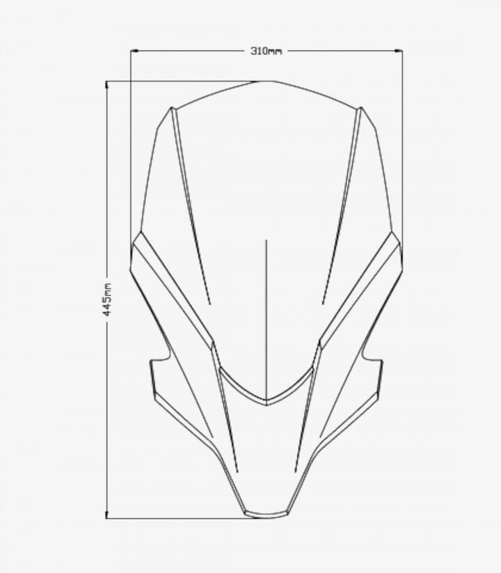 Windschild Puig New Generation Touring Yamaha MT-07 (21-24) Schwarz 20619N