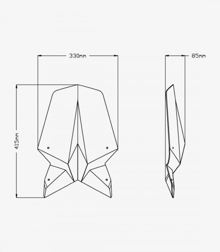 Windschild Puig New Generation Touring KTM 1290 Superduke R / R EVO / RR (20-24) Schwarz 20461N
