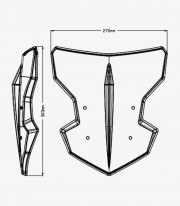 Yamaha MT-125 Puig Naked Sport Dark Smoked Windshield 3879F