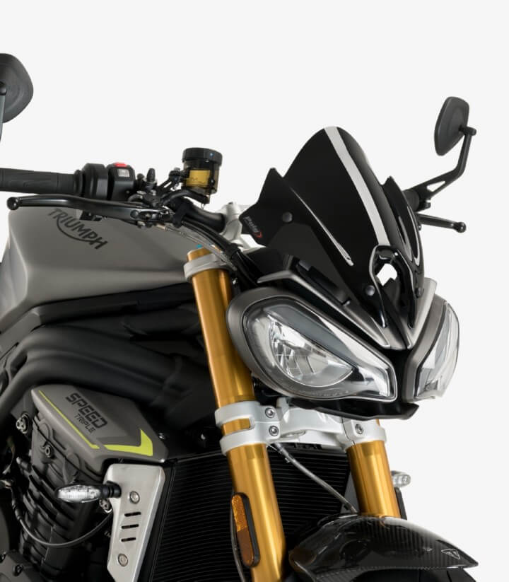 Windschild Puig New Generation Sport Triumph Speed Triple 1200 RS (21-26) Schwarz 20795N