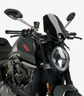 Windschild Puig New Generation Sport Ducati Monster 937 (21-25) Schwarz 20712N