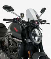 Ducati Monster 937 Puig Naked Sport Smoked Windshield 20712H