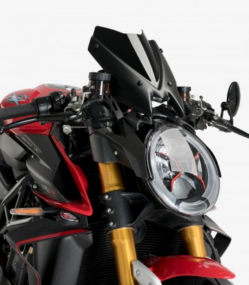Windschild Puig New Generation Sport MV Agusta Brutale 1000 Oro (19-23), RR/RS (19-26) Schwarz 20680N