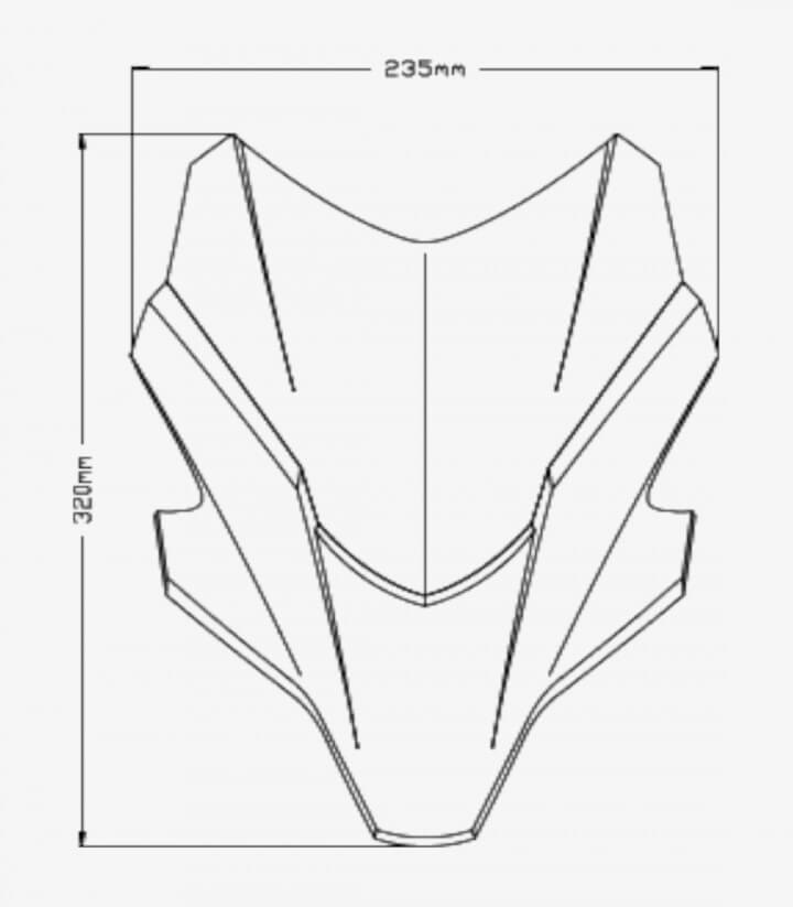 Windschild Puig New Generation Sport Yamaha MT-07 (21-24) Schwarz 20618N
