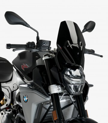 BMW F900R (2020 - 2024) without OEM BMW bracket Puig New Generation Sport Black Windshield 20360N