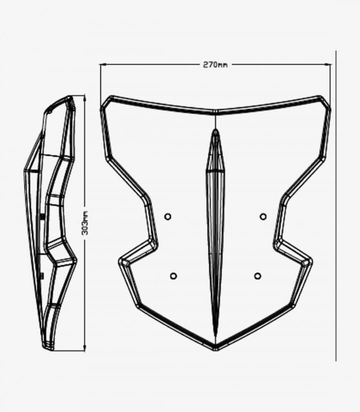 Windschild Puig New Generation Sport Yamaha MT-03 (20-26) Schwarz 20285N