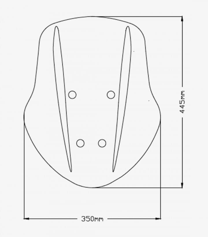 Windschild Puig New Generation Touring verstellbar Ducati Diavel 1260 (19-23) Klar 3775W