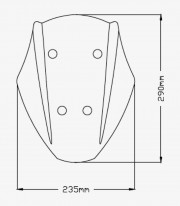 Cúpula Puig Naked Regulable Ducati Diavel 1260 / S Transparente 3773W