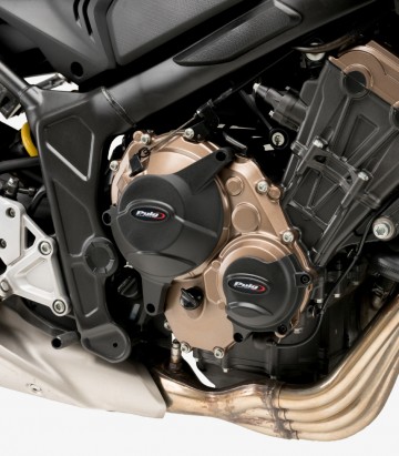 Tapas protectoras del motor de carbono 20625N de Puig para Honda CB650R Neo Sports Cafe, CBR650R