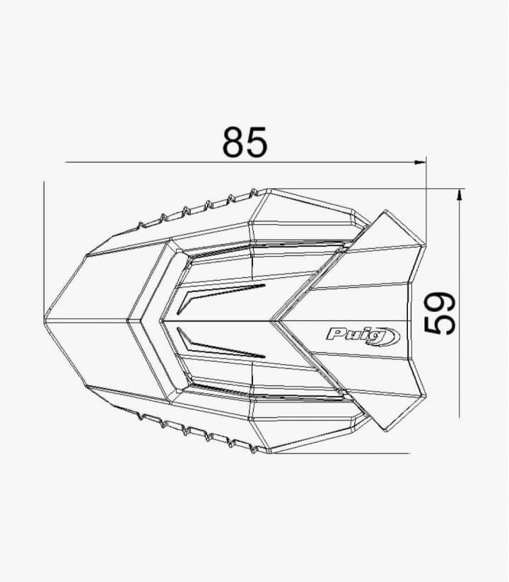 Sturzpads R19 Puig 20353N für Suzuki GSX-S125 (20-26)