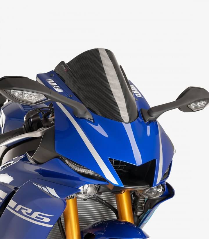 Windschild Puig Z-Racing Yamaha YZF-R6/Race (17-26), YZF-R7 (22-26) Carbon-Optik 9723C