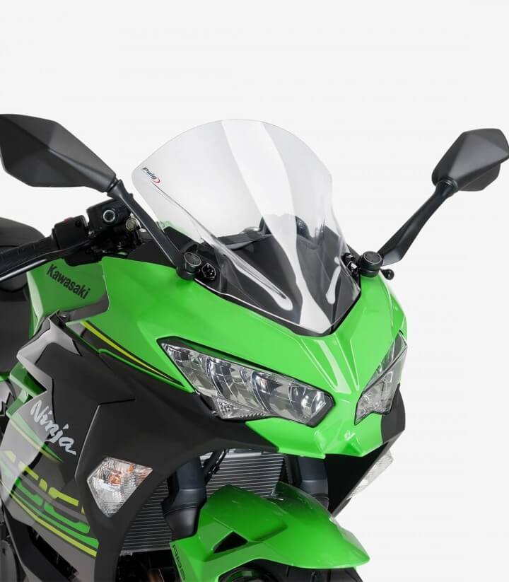 Windschild Puig Z-Racing Kawasaki Ninja 400 (18-24), 7 Hybrid/E-1 (24-26) Klar 9976W