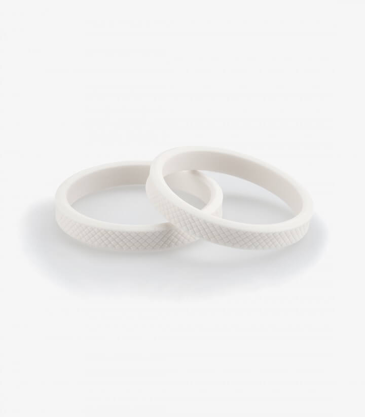 Juego aros goma Blancos protector Vintage de Puig 3667B