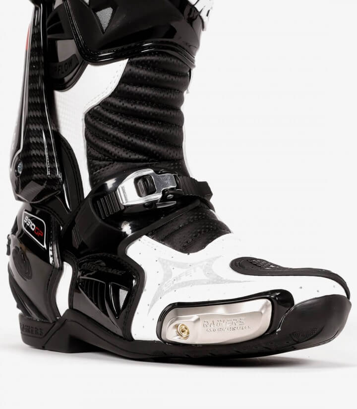 Rainers 999 GP Carbono black & white unisex motorcycle boots