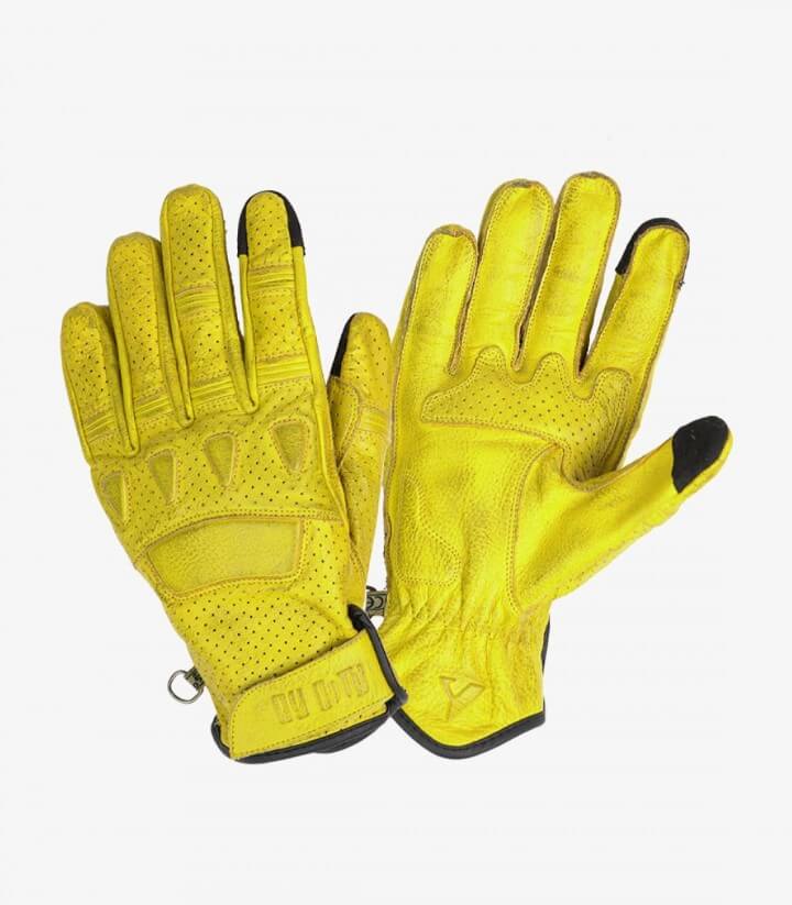 Handschuhe Pilot II von By City für den Sommer für Herren Farbe Gelb
