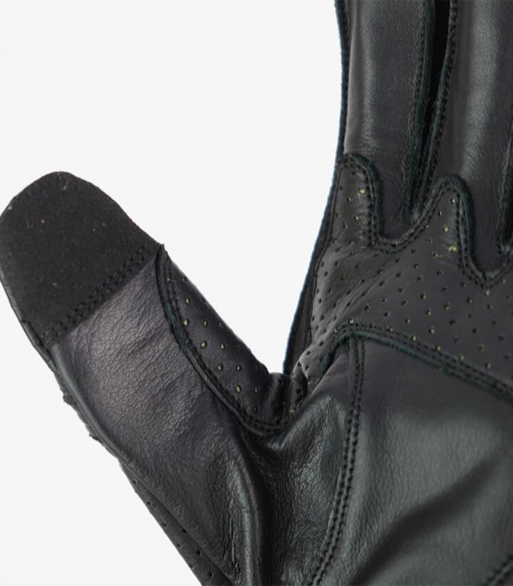 Handschuhe Pilot II von By City für den Sommer für Herren Farbe schwarz