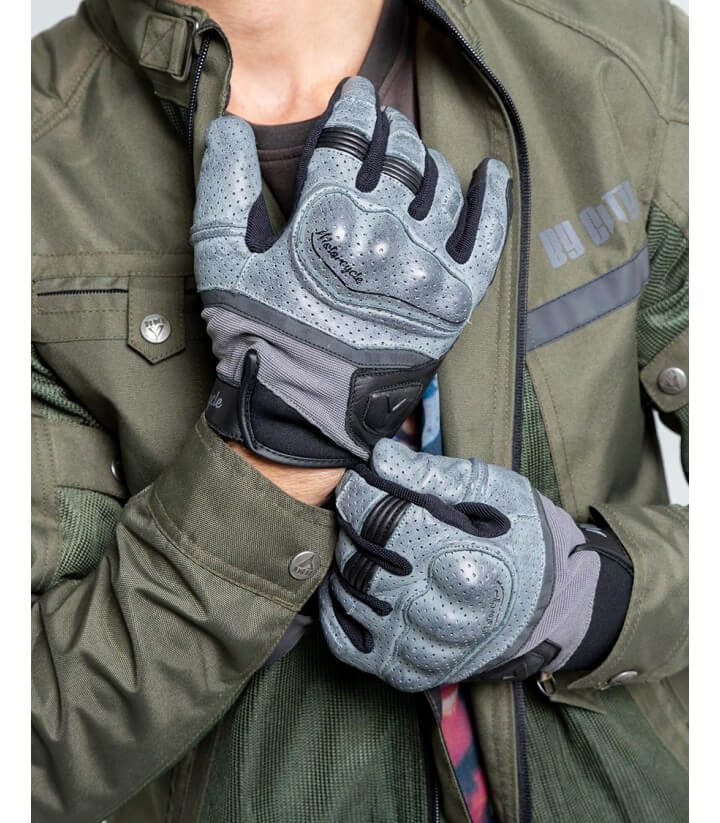 Handschuhe Tokio von By City für den Sommer für Herren Farbe Grau