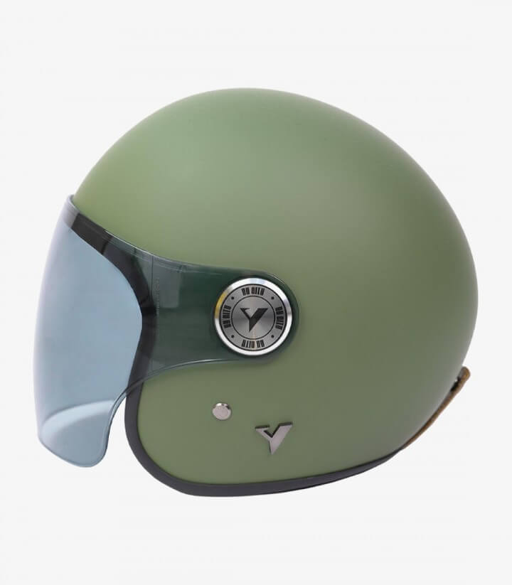 Casco jet By City The City verde mate
