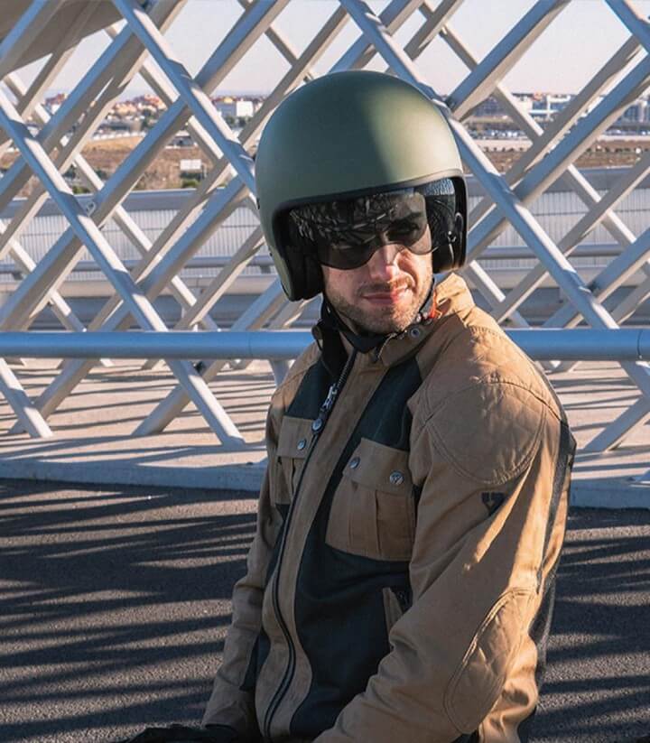 Casco jet By City The City verde mate