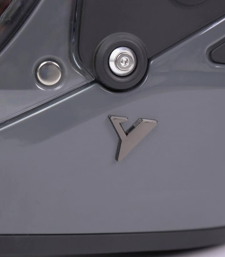 By City Rider Integralhelm Grau