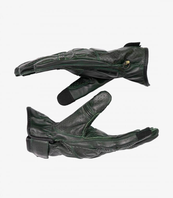 Handschuhe Pilot II von By City für den Sommer für Herren Farbe grün