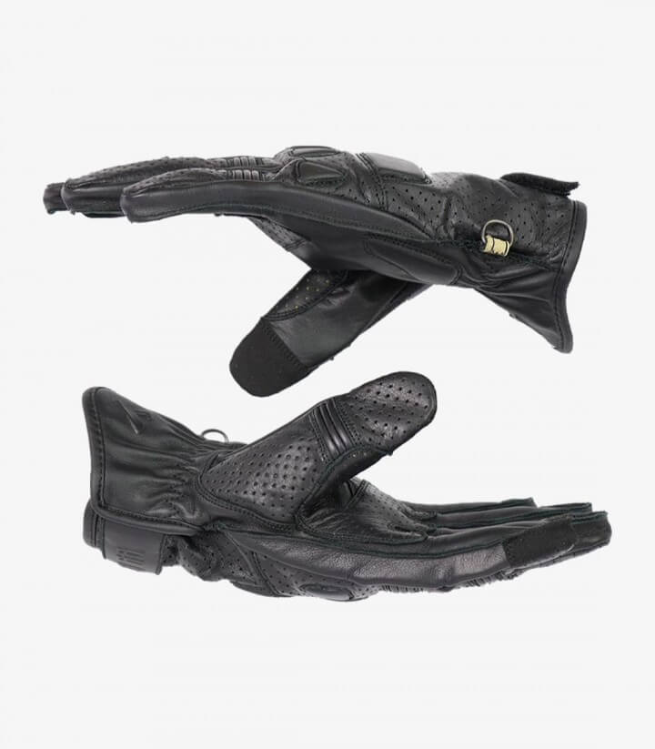 Handschuhe Pilot II von By City für den Sommer für Herren Farbe schwarz