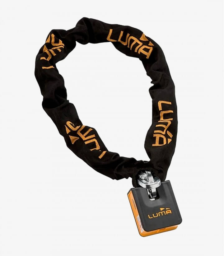 LUMA Enduro 5 Bike Chain Lock With Keys - Heavy Duty White Anti-Theft Lock
