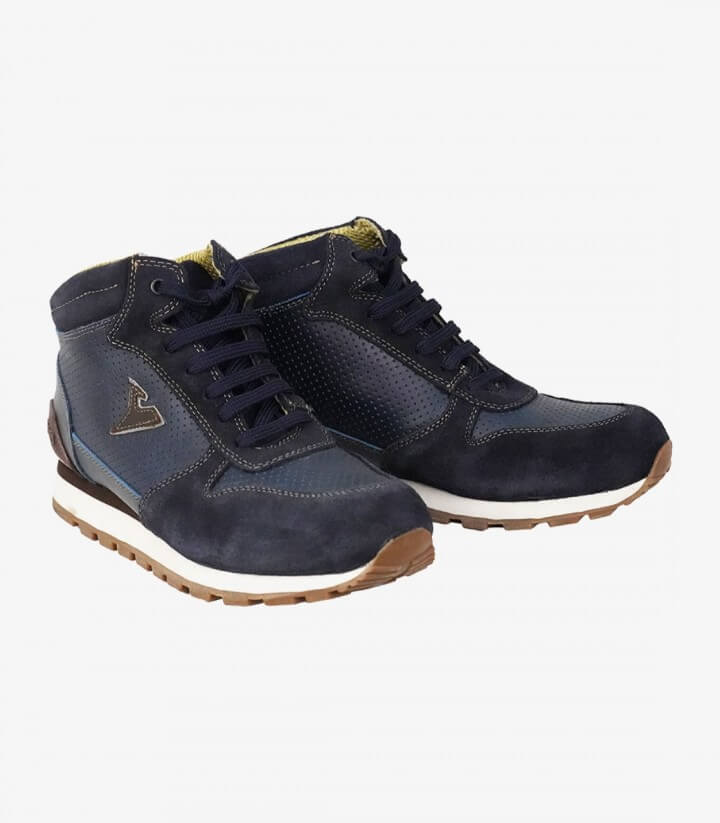 By City Way blue unisex motorcycle boots