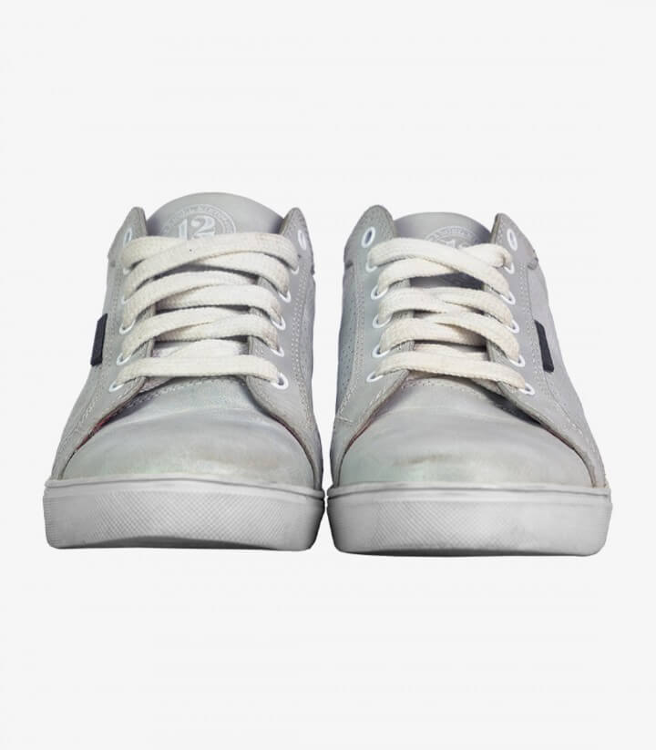 Botas de moto unisex By City Sneakers Drilled 12+1 blancas 9000023