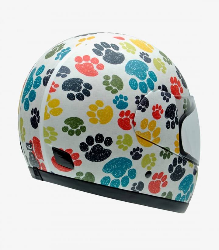 NZI Activy Jr Matt Pawprints Full Face Helmet 050323G707