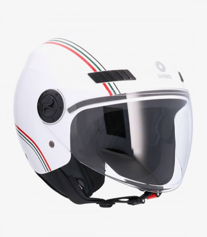 Shiro SH-62 Kioto Burgee white, red & green Open face Helmet