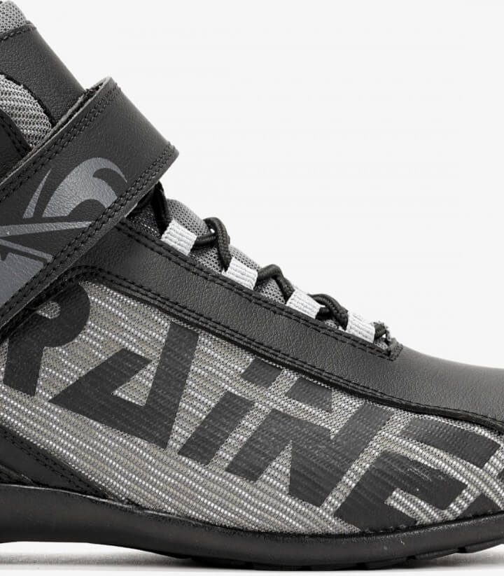 Botas de moto unisex Rainers T-100 negro y gris T100G