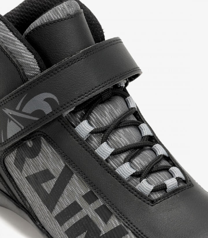 Botas de moto unisex Rainers T-100 negro y gris T100G