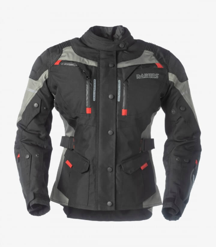 Chaqueta de invierno para mujer Duna Lady color negro y rojo de Rainers DUNALADYN