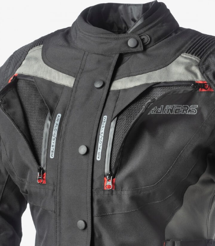 Chaqueta de invierno para mujer Duna Lady color negro y rojo de Rainers DUNALADYN