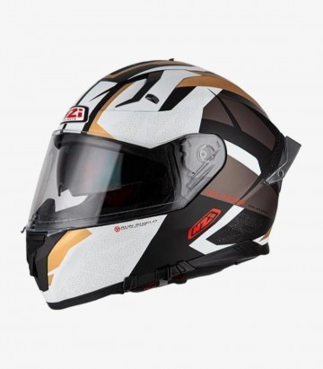 NZI Go Rider Trident Black&Gray&Gold Matt Full Face Helmet