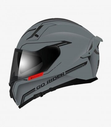 NZI Go Rider Gray Full Face Helmet