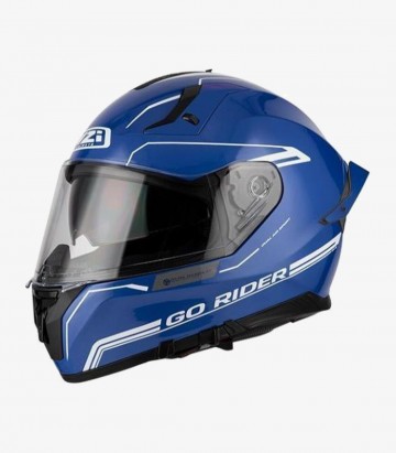 NZI Go Rider Blue&White Full Face Helmet