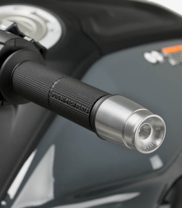 Puig Lenkerendgewichte Sport 21023P in Silber für several Yamaha models