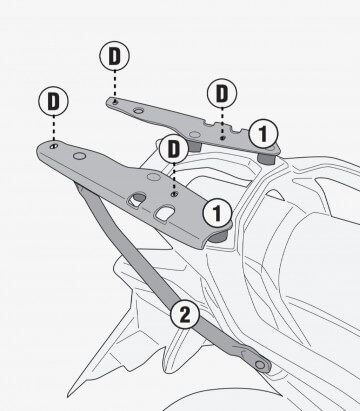 Specific rear rack to mount Givi case on Honda XL 750 Transalp (2023) SR1201