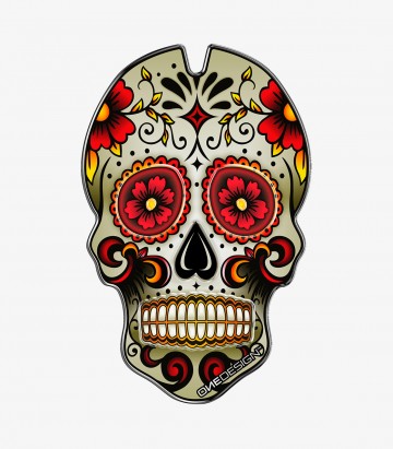 Tankpad Skull in der Farbe Rot von Puig 3673R