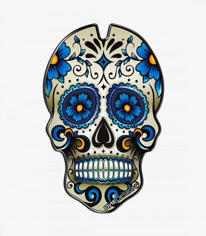 Tankpad Skull in der Farbe Blau von Puig 3673A