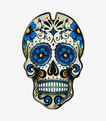Tankpad Skull in der Farbe Blau von Puig 3673A